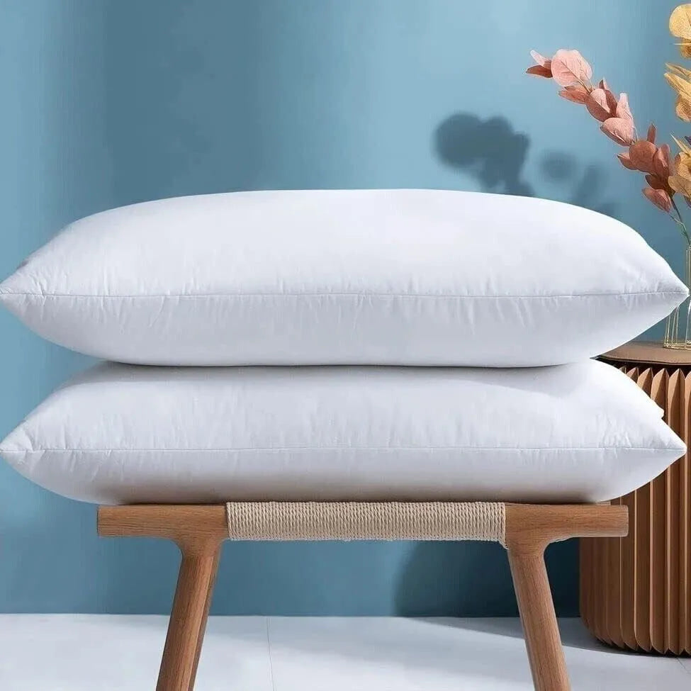 2x Hotel Quality Duck Feather & Down Pillows