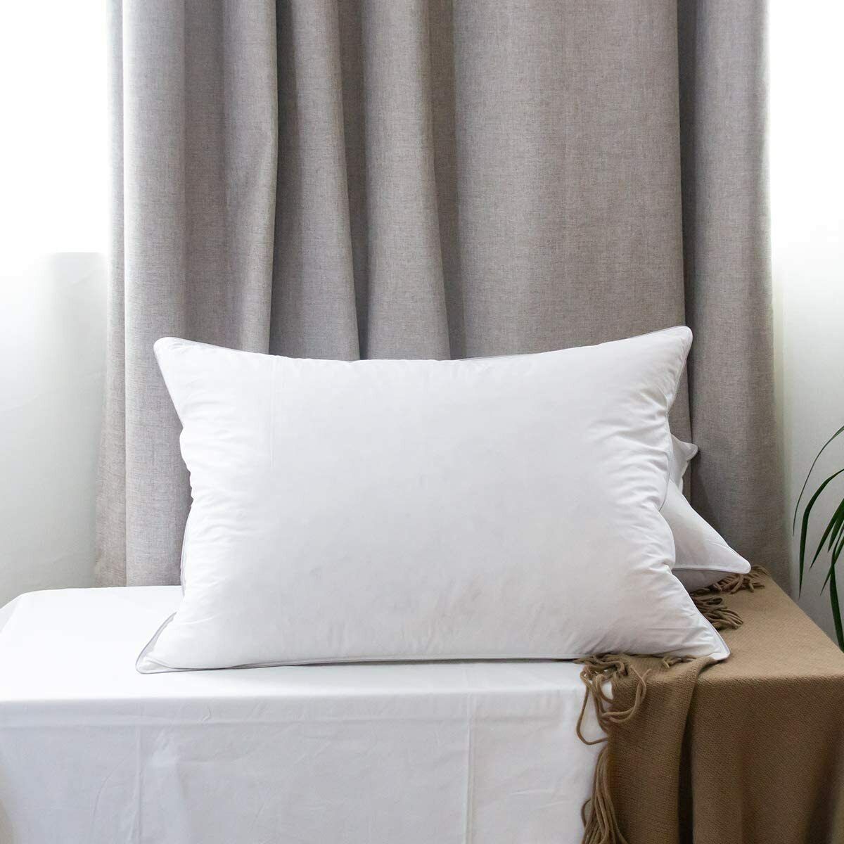 2x Hotel Quality Duck Feather & Down Pillows