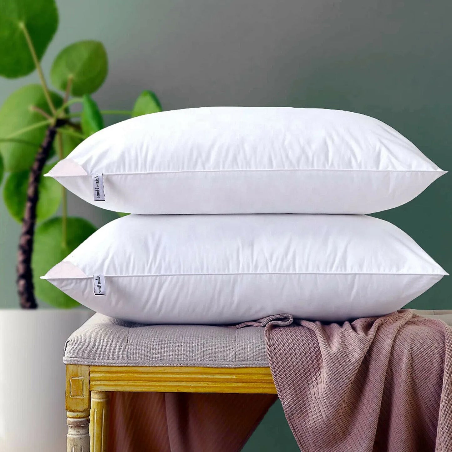 2x Hotel Quality Duck Feather & Down Pillows